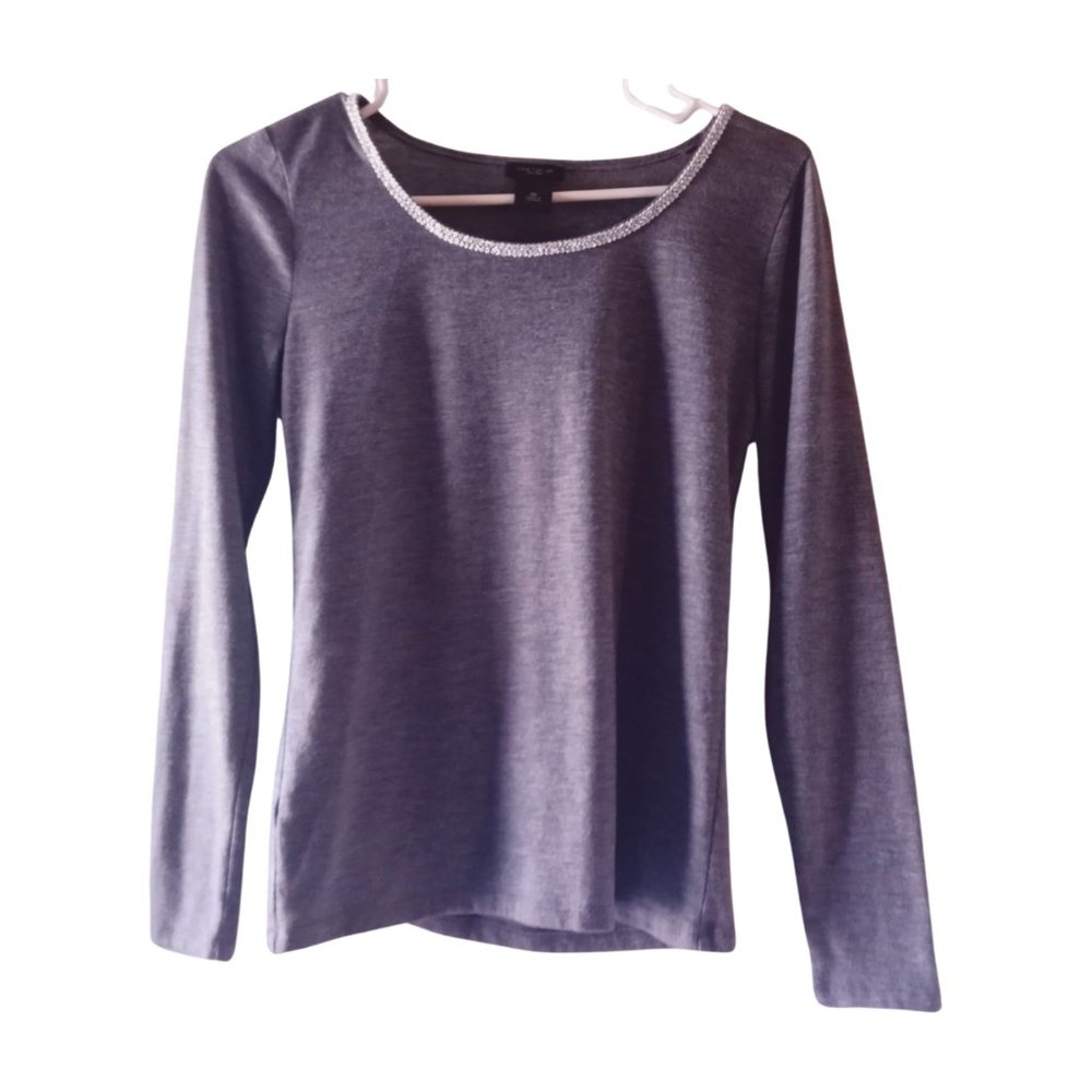 Women's XS Ann Taylor Factory Silver Shirt
